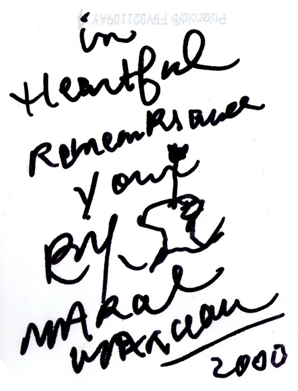 Marcel Marceau writing