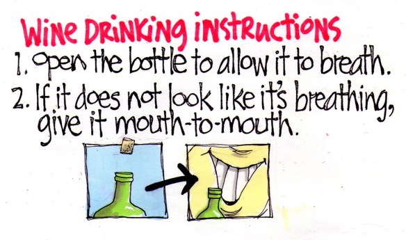 Wine Drinking Instructions