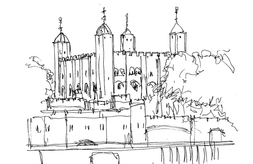 Drawing of the Tower of London