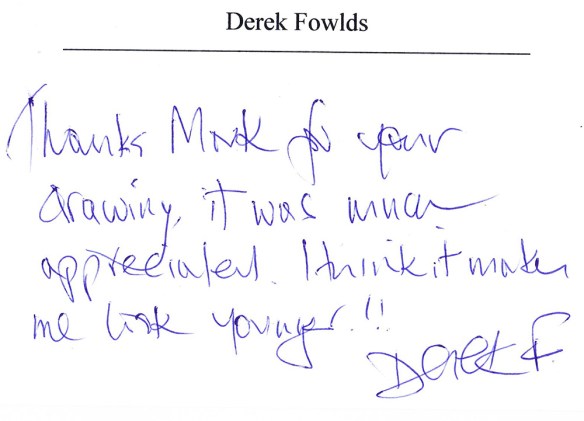 Derek Fowlds Card