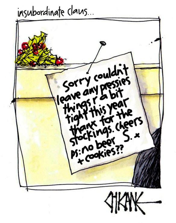 Christmas Note Cartoon