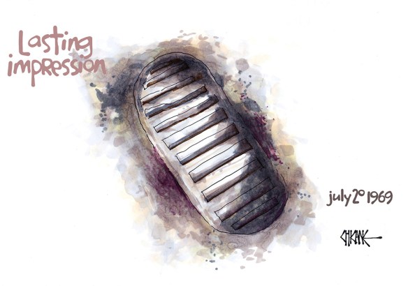 Moon Footprint Cartoon