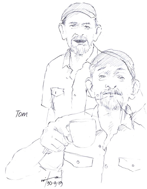 Drawing of Greenwich Legend Tom O'Connor