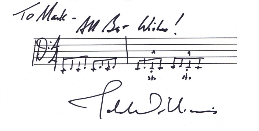 John Williams signed music from Jaws