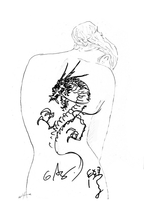 Autographed drawing Gaku Azuma